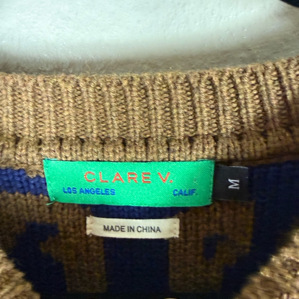 Clare V. Pablo Cat Sweater Leopard - Picture 9 of 9